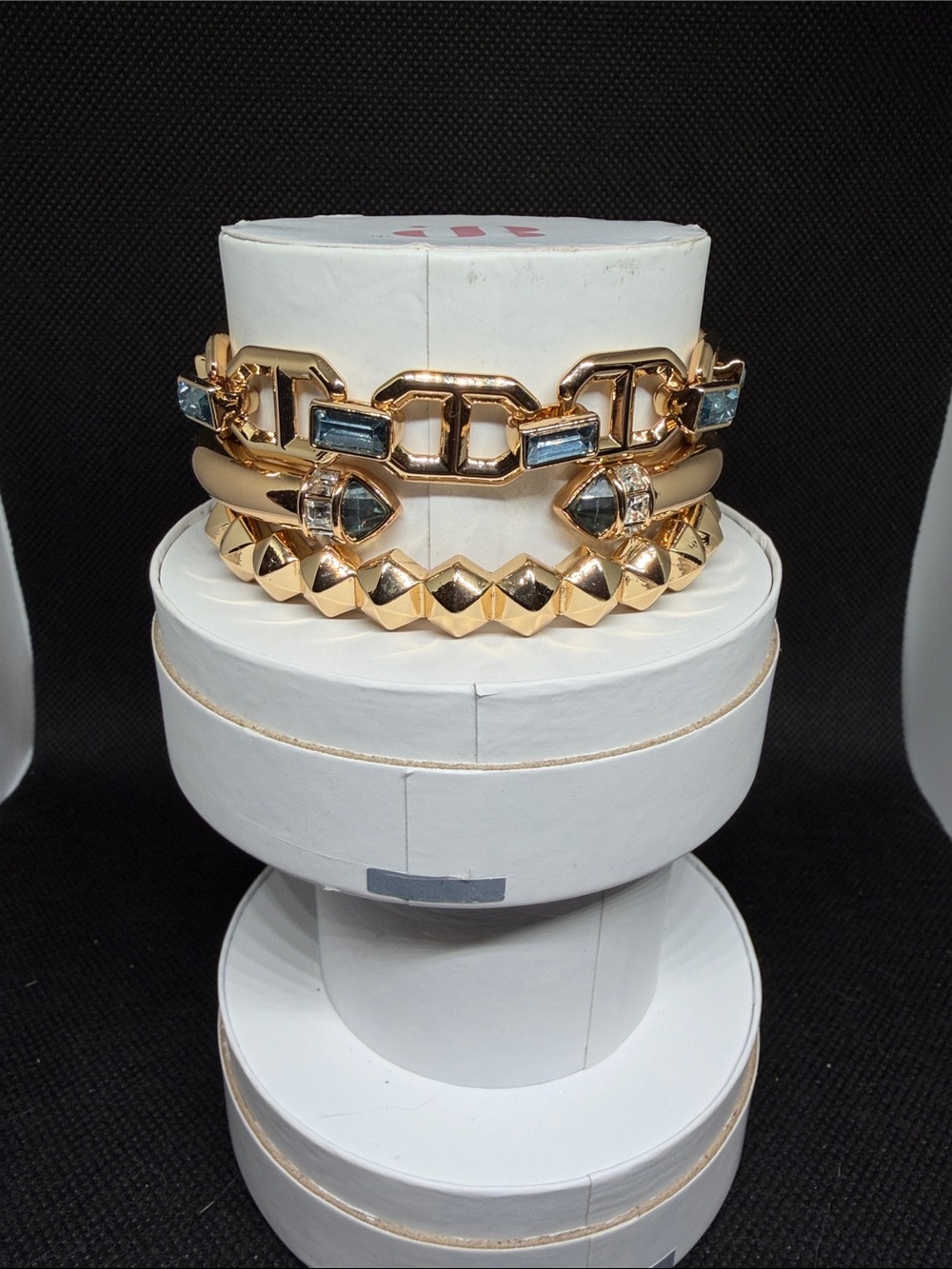 Gold Tone Summer Stack 26: Blue Crystal